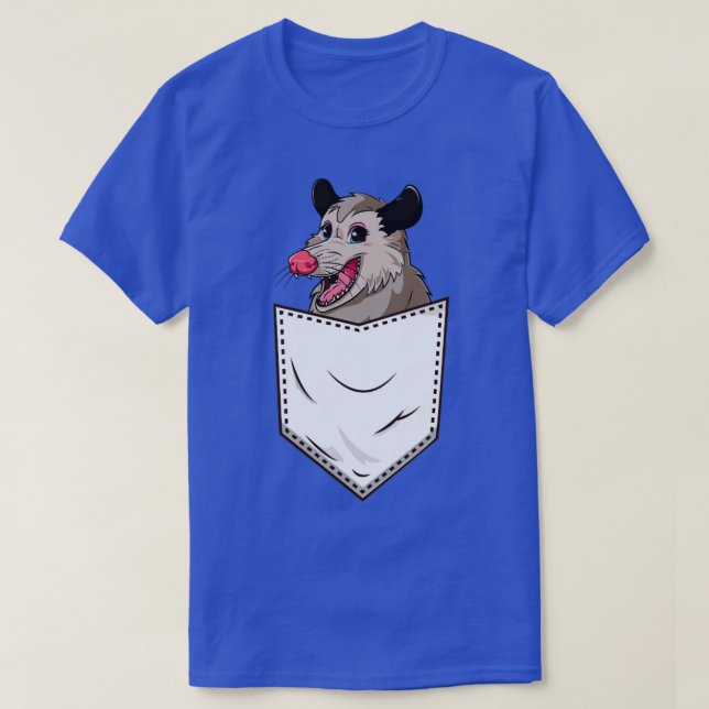 Opossum Lovers Cute Pocket Possum T-Shirt (Design Front)