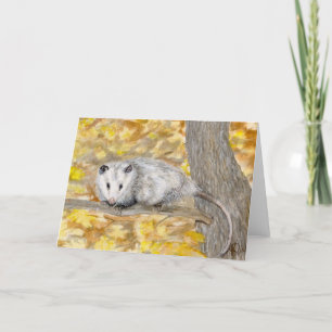 Opossum Note Card
