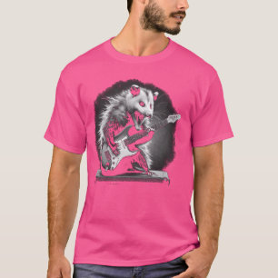 Opossum Playing Guitar Rock and Roll Rock Star Men T-Shirt