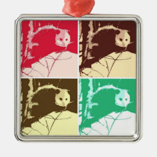Opossum Pop Art Metal Tree Decoration