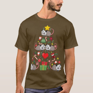 Opossum Possum Christmas Ornament Tree Funny  T-Shirt
