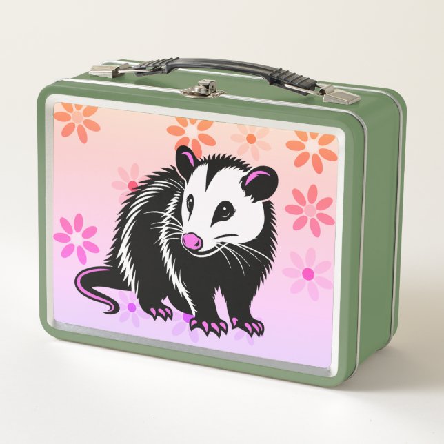 Opossum Possum Metal Lunch Box (Front)