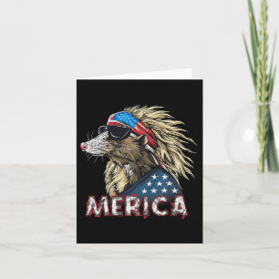 Opossum Possum - Patriotic Usa 4th Of July America Card