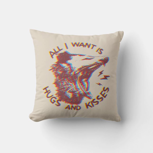 Opossum Possum Wishing For Love Funny Animal Meme Cushion (Front)