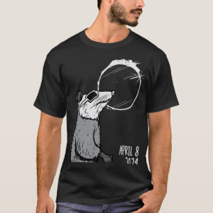 Opossum Solar Eclipse 2024 Totality April 8 Men Wo T-Shirt