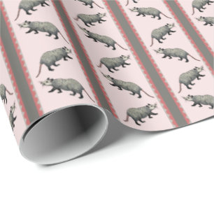 Opossum Stripe  Wrapping Paper