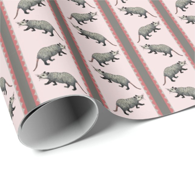 Opossum Stripe  Wrapping Paper (Roll Corner)