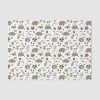 Opossums in a Berry Field in White Tissue Paper