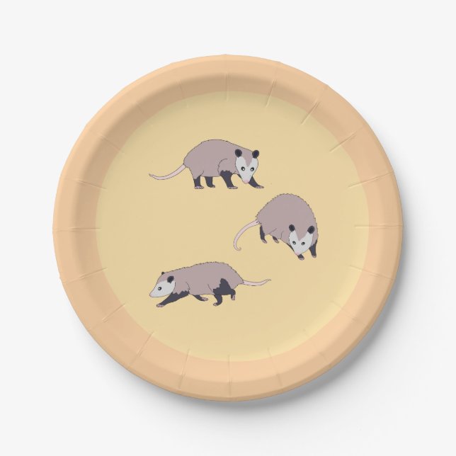 Opossums Paper Plate (Front)