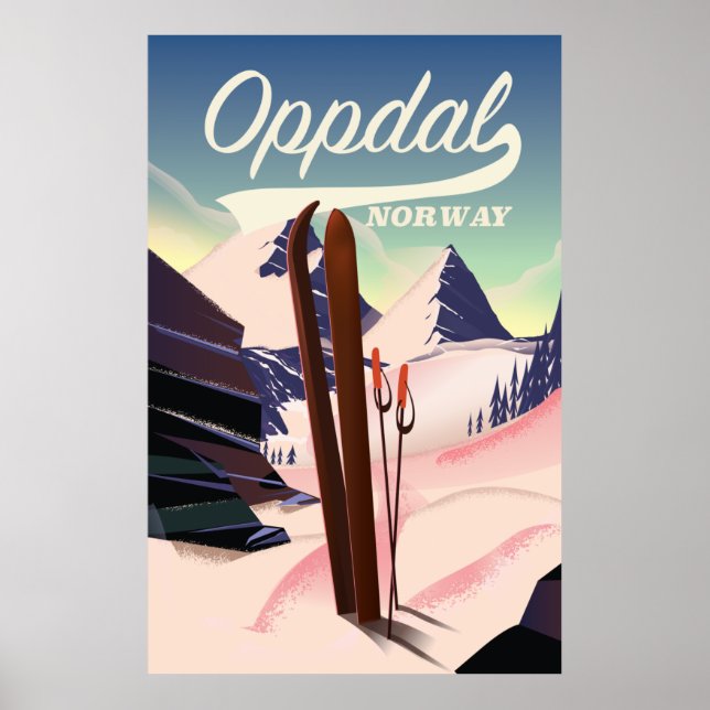 Oppdal norway ski poster. poster (Front)