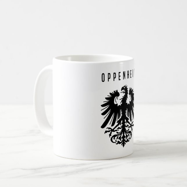 Oppenheim city emblem Germany symbol coat arms fla Coffee Mug (Front Left)