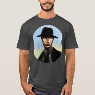 Oppenheimer with porkpie hat and New Mexico Sky T-Shirt