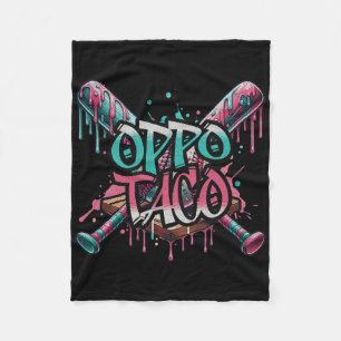 Oppo Taco Funny Bysebyll Ice Cream Dripping Fleece Blanket