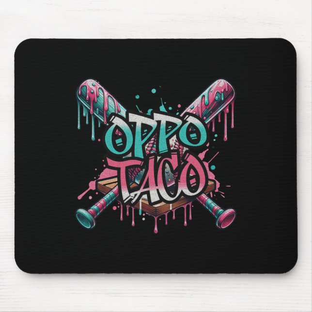 Oppo Taco Funny Bysebyll Ice Cream Dripping  Mouse Pad (Front)
