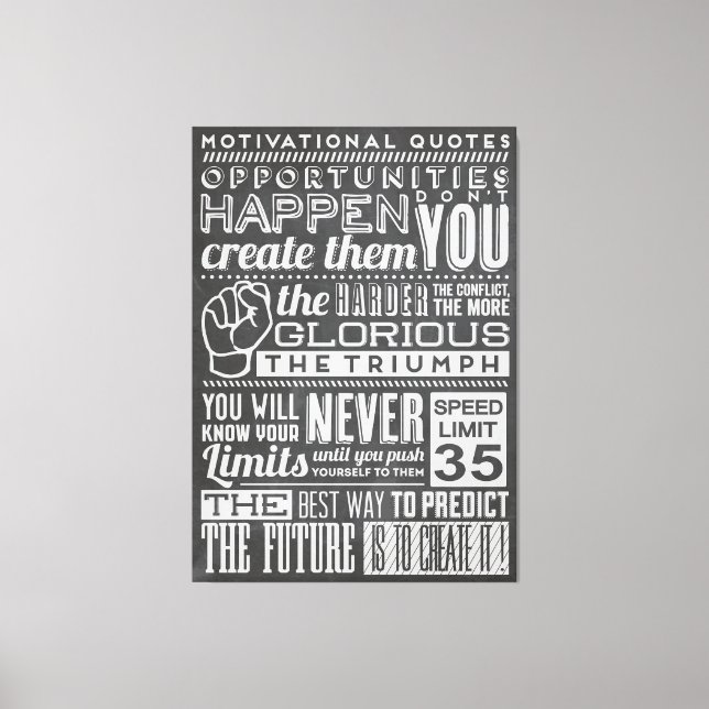Opportunities Chalkboard Canvas Print (Front)