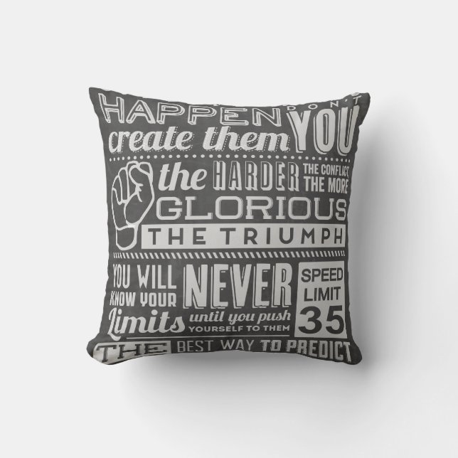 Opportunities Chalkboard Cushion (Front)