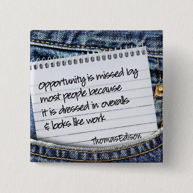 Opportunities Inspirational Button (Front)