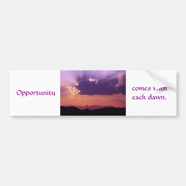 Opportunity at dawn by tdgallery bumper sticker (Front)