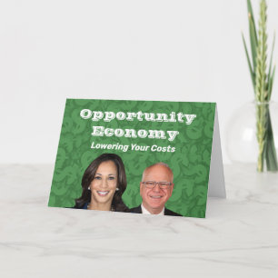 Opportunity Economy Harris Walz 2024 Card