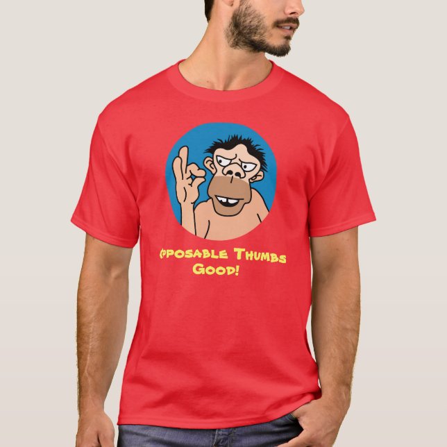 Opposable Thumbs Funny T-Shirt (Front)