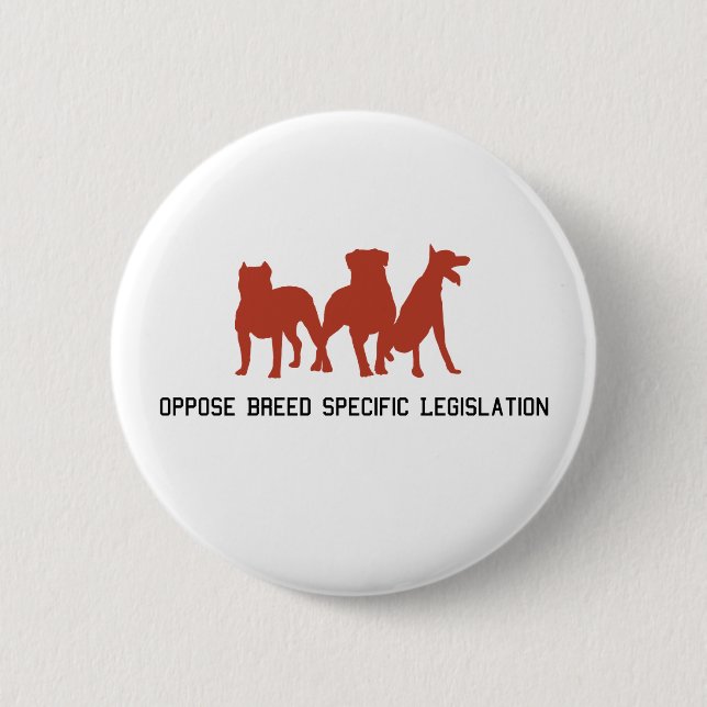 Oppose BSL Button. 6 Cm Round Badge (Front)