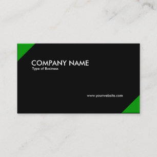 Opposing Corners - Green and Black Business Card