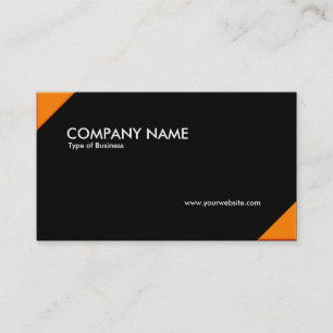 Opposing Corners - Orange and Black Business Card