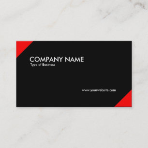 Opposing Corners - Red and Black Business Card
