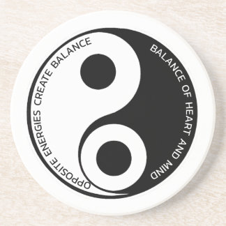 Opposite Energies, Create Balance Yin Yang Coaster