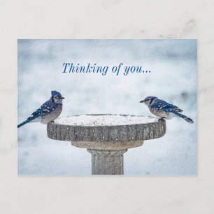 Opposite Sides Painterly Thinking Of You Postcard