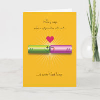 Opposites Attract Anniversary Card