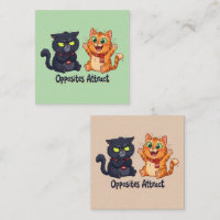 Opposites Attract Cute Cats Design