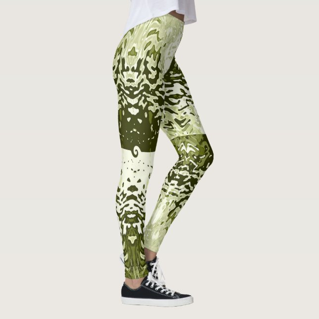 Opposites Attract Leaf Green Leggings (Right)