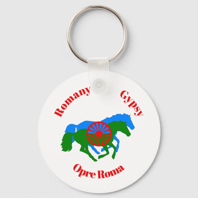 Opre Roma Romany Gypsy   Keychain (Front)