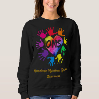 Opsoclonus Myoclonus Syndrome Awareness Hands Sweatshirt