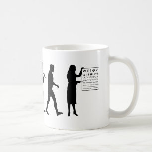 Optemetrist Optical Eye Doctor Evolution Eye Chart Coffee Mug