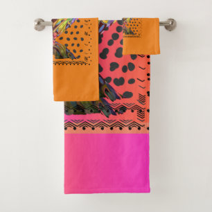 Optic Cube Bath Towel Set