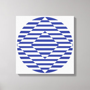 Optical Art in Dark Blue 16" x 16" wall art