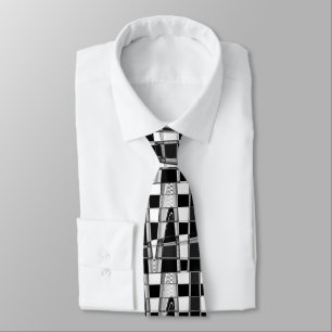 optical art neck tie