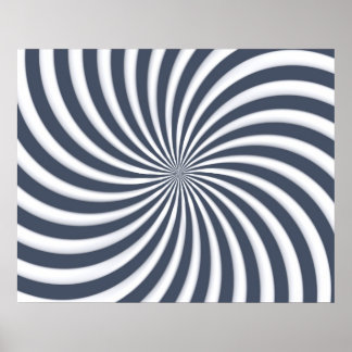 Optical Art Spiral Curves Triangle 05 Poster
