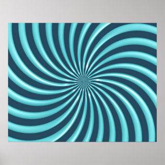 Optical Art Spiral Curves Triangle 07 Poster