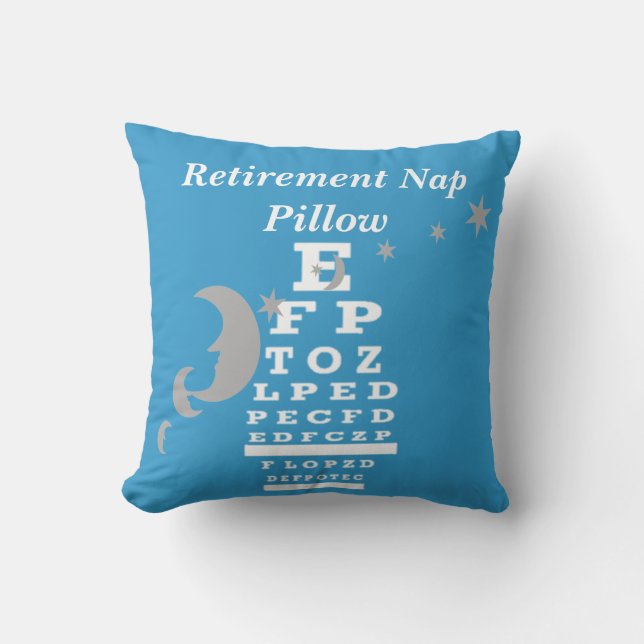 Optical Chart Retirement Pillow (Front)