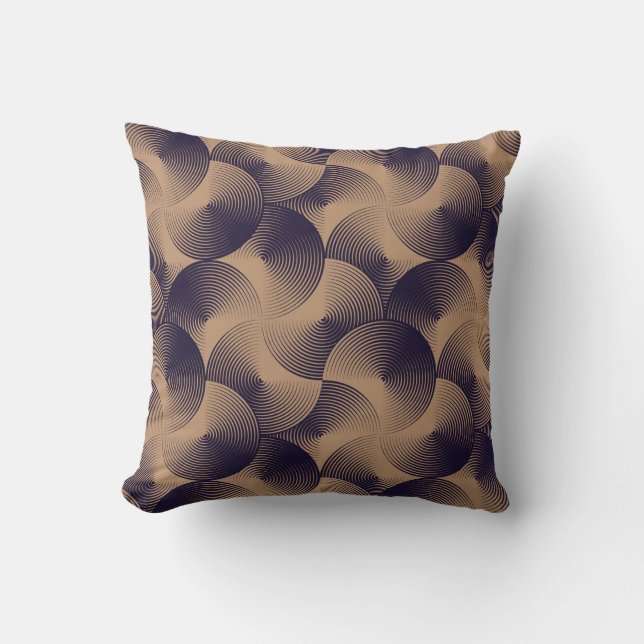 Optical Circles Illusion: Geometric Seamless. Cushion (Front)
