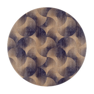 Optical Circles Illusion: Geometric Seamless. Cutting Board