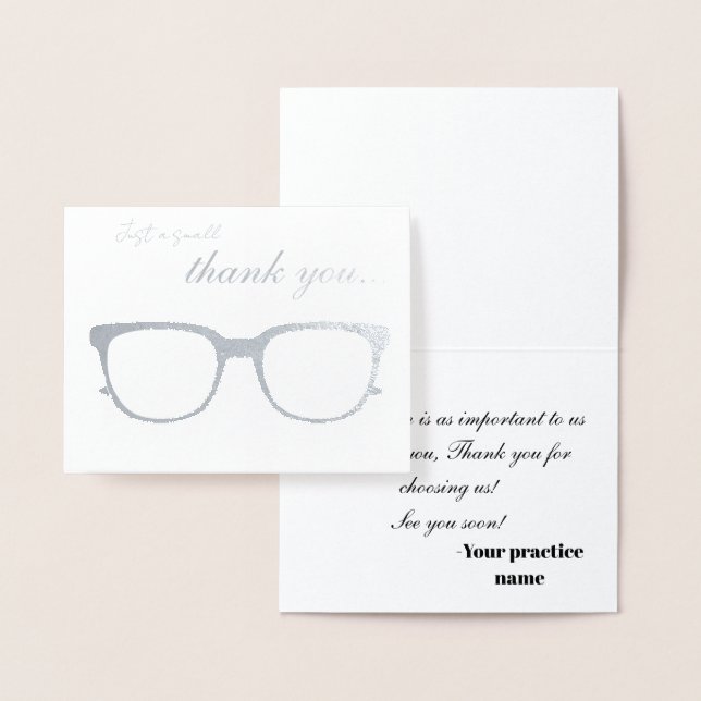Optical Eyeglass Thank you cards (Display)