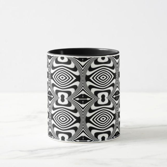 Optical Illusion 10 Abstract Design Mug (Center)