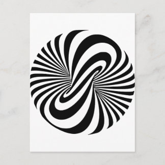 Optical Illusion 3D Spiral Postcard