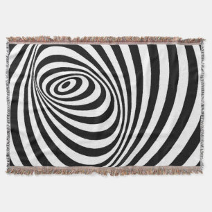 Optical illusion 6 throw blanket