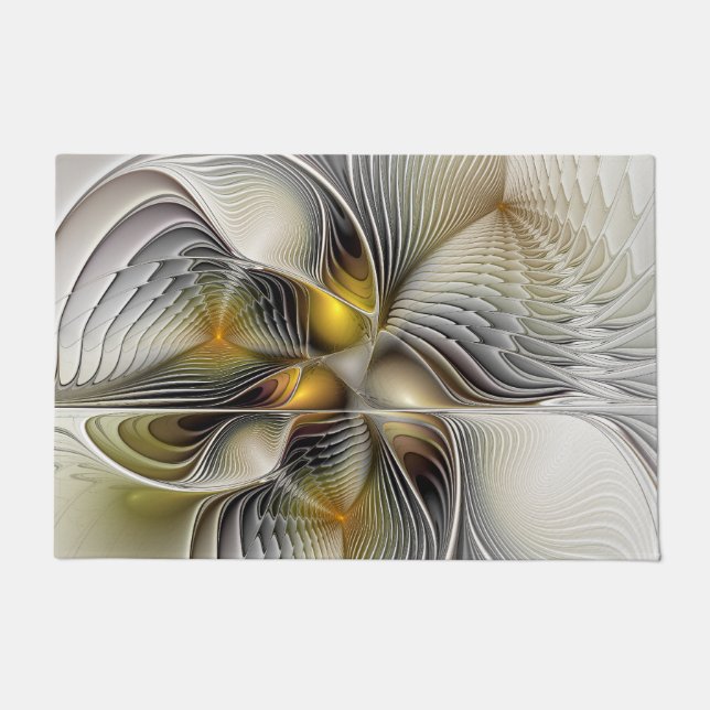 Optical Illusion Abstract 3D Fractal With Depth Doormat (Front)