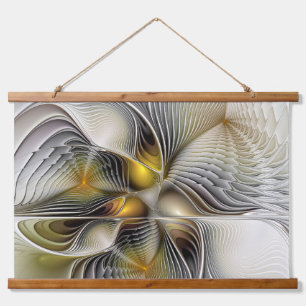 Optical Illusion Abstract 3D Fractal With Depth Hanging Tapestry